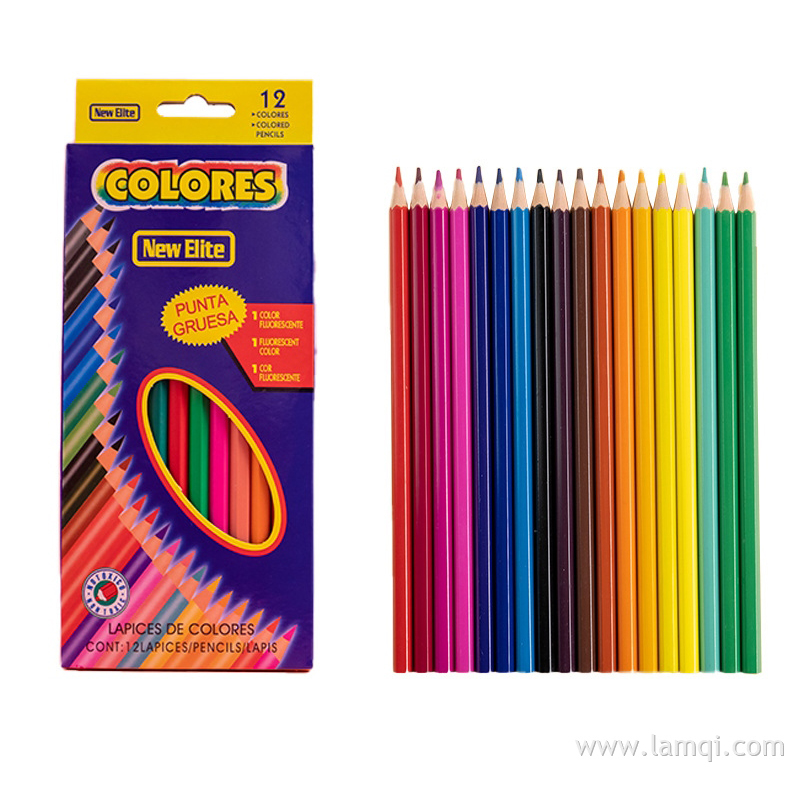 儿童绘画彩色铅笔12色套装