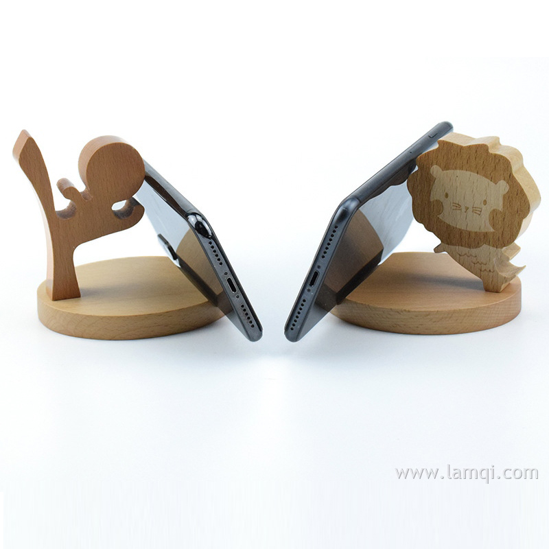 实木手机支架
